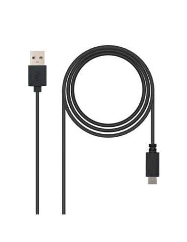 Cable usb tipo c a usb tipo a nanocable 0.5m -  macho - macho -  negro