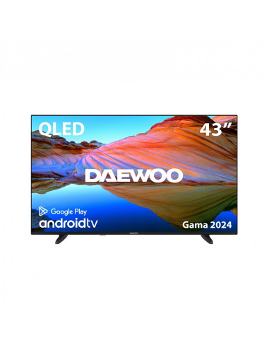 Tv daewoo 43 pulgadas qled 4k uhd - 43dm62qa - android tv