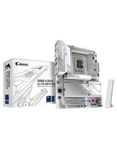 Placa base gigabyte b860 aorus elite wifi7 ice atx -  4x ddr5 -  4x sata3 lga 1851