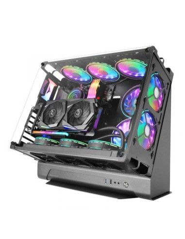 Caja ordenador mars gaming mcz mcb black diseño custom premium sistema modular usb3.0 x1 - usb2.0 x1 - hd audio + mic sin fuen