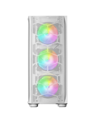 Caja ordenador mars gaming mc - kx blanco e - atx 1 x usb 3.0 2 x usb 2.0 5 x 120mm argb