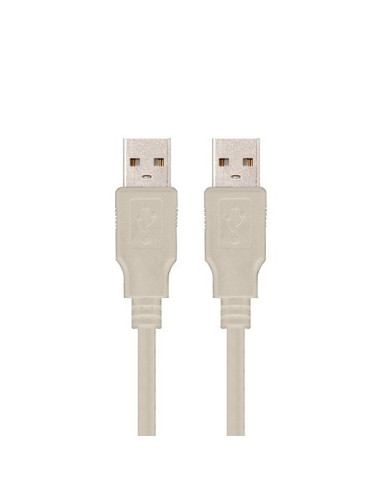 Cable usb tipo a 2.0 a usb tipo a 2.0 nanocable 1m beige macho - macho