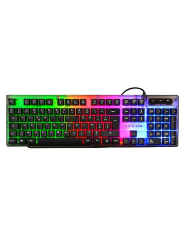 Teclado the g - lab keyz - neon - sp multicolor gaming