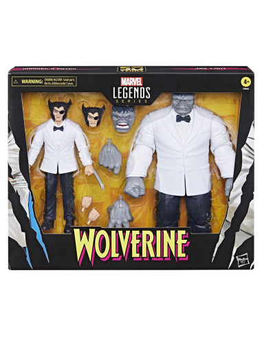 Set figuras hasbro marvel legends series wolverine path & hulk