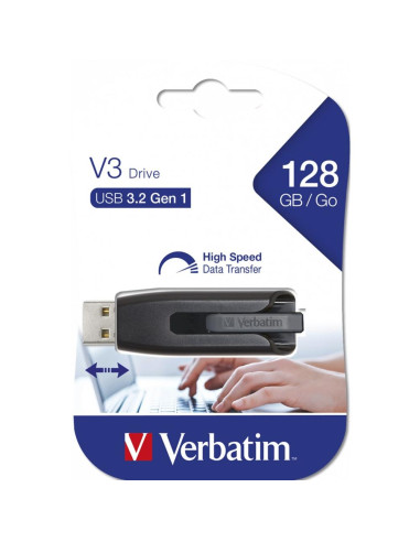 Memoria usb 3.2 verbatim storengo 128gb negro