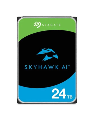 Disco duro interno hdd seagate skyhawk ai st24000ve002 24tb 3.5 pulgadas 7200rpm -  256mb -  sata3