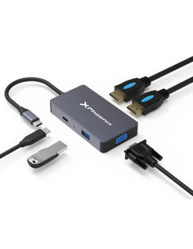 Docking hub usb tipo c 5 en 1