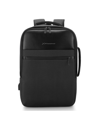 Mochila phoenix berlin de cuero con usb
