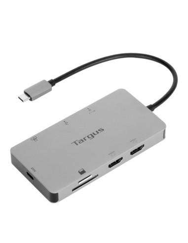 Docking station targus tipo c a 2x hdmi 2.0 2x usb - a plata