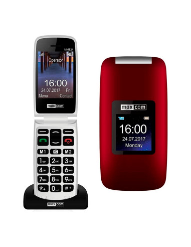 Telefono movil maxcom mm824 red white -  2.4 pulgadas -  2g