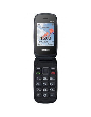 Telefono movil maxcom mm817 red -  2.4 pulgadas -  2g color rojo y negro