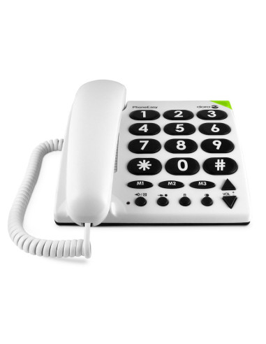 Telefono fijo doro phone easy 311c white - blanco