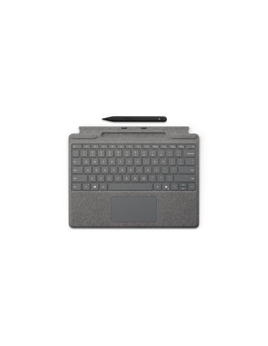 Teclado microsoft surface type + pen para surface pro10 plata
