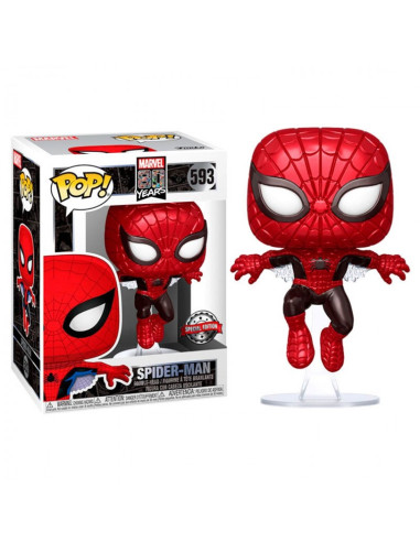 Funko pop marvel spiderman 80 aniversario spiderman efecto metalico edicion especial exclusivo 47604
