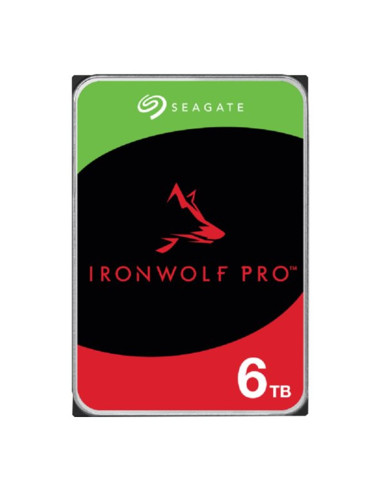 Disco duro interno hdd seagate ironwolf pro nas st6000nt001 6tb 3.5pulgadas 7200rpm -  256mb -  sata 6gb - s