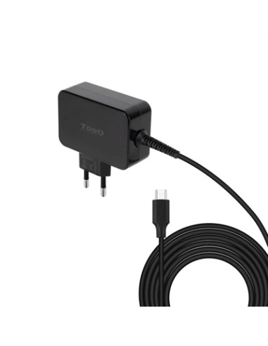 Cargador portatil tooq gan usb - c pd 65w negro