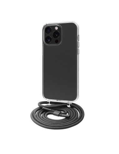 Funda muvit recycletek para apple iphone 15 pro max transparente + colgante negro