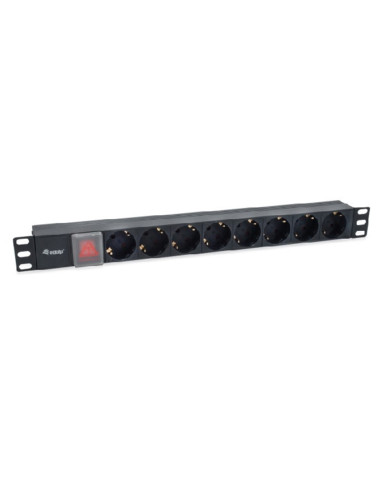 Regleta equip rack 19 pulgadas 1u 8 tomas con interruptor cable iec 14 especial sai