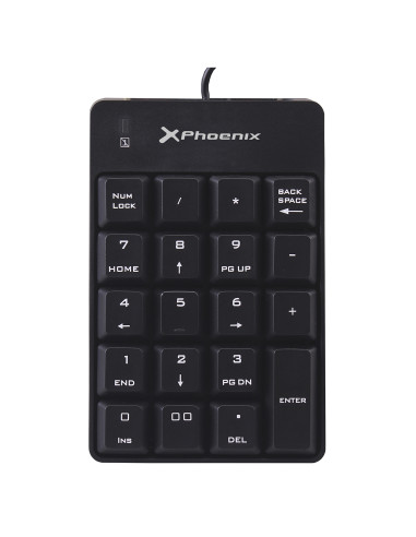 Teclado numerico con cable usb negro