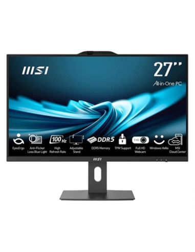 Ordenador all in one aio msi ap272p - 483es i5 - 14400 8gb 512gb w11h 27pulgadas negro