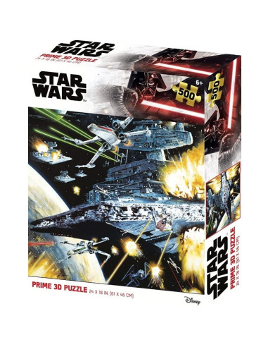 Puzle lenticular prime 3d star wars destructor estelar 500 piezas