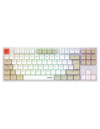 Teclado gaming royal pbt mecanico blanco