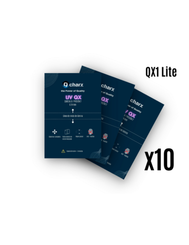 Laminas de fijacion qcharx ultravioleta mate pack 10 para qx1lite
