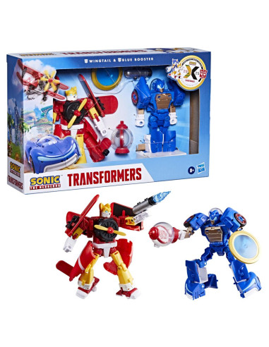 Figura hasbro transformers sonic the hedgehog wingtail & blue booster