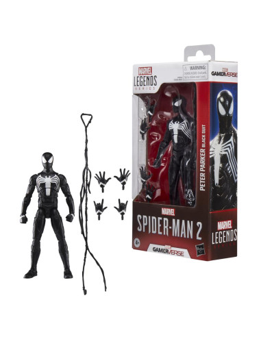 Figura hasbro marvel legends series spider - man 2 peter parket (black suit)