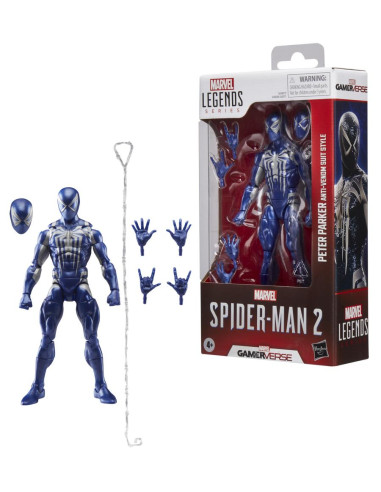 Figura hasbro marvel legends series spider - man 2 peter parker (anti - venom suit style)