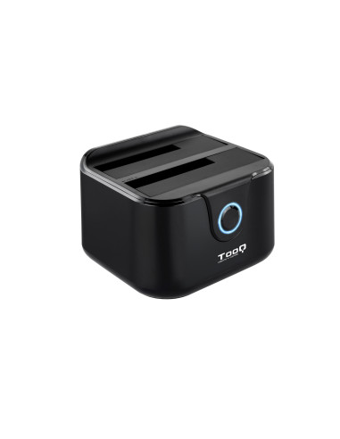 Base dock discos sata tooq 2 bahias 2.5 pulgadas -  3.5 pulgadas - usb 3.0 - funcion clonacion