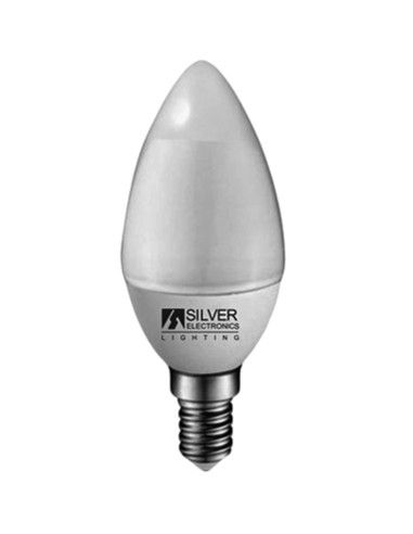 Bombilla led silver electronic eco vela 5w57w -  e14 -  6000k -  436 lm -  160º -  luz fria -  a+