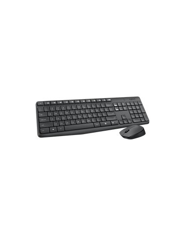 Teclado + mouse logitech mk235 wireless inalambrico resistente a salpicaduras