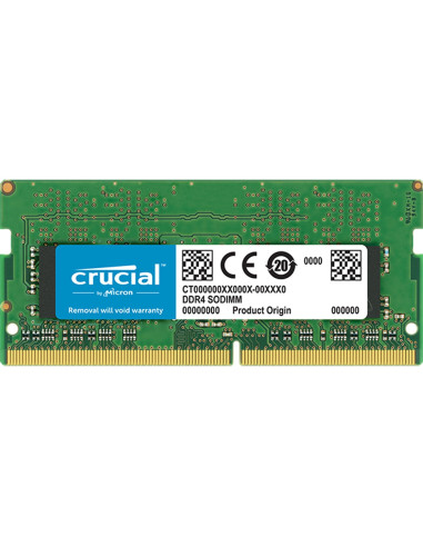 Memoria ram ddr4 4gb crucial - sodimm - 2400mhz - pc4 19200 - cl17 - srx8