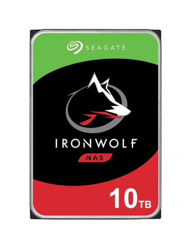 Disco duro interno hdd seagate ironwolf nas st10000vn0008 10tb 3.5 pulgadas 7200rpm -  256mb -  sata3