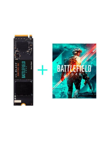 Disco duro interno ssd wd western digital black sn750 wdbb9j0010bnc - wrsn 1tb m.2 pcie 4.0 se+battlefield 2042