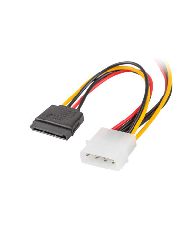 Cable lanberg alimentacion molex macho a 2x sata hembra 15 cm