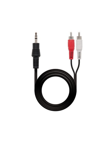 Cable audio 1xjack 3.5 to 2xrca 3m nanocable macho - macho