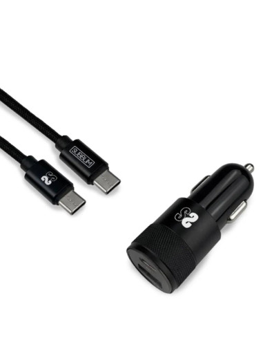 Cargador coche subblim 18w usb tipo a - usb tipo c + conector usb tipo c