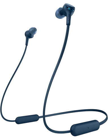 Auriculares sony wixb400 azul -  extra bass -  bluetooth -  carga rapida