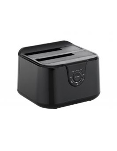 Base dock discos sata conceptronic 2 bahias 2.5 pulgadas -  3.5 pulgadas - usb tipo c - sata - funcion clonacion