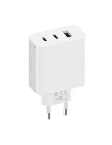 Cargador xiaomi 2c1a gan 67w trio - 2 x usb c 1 x usb a - con cable - color blanco
