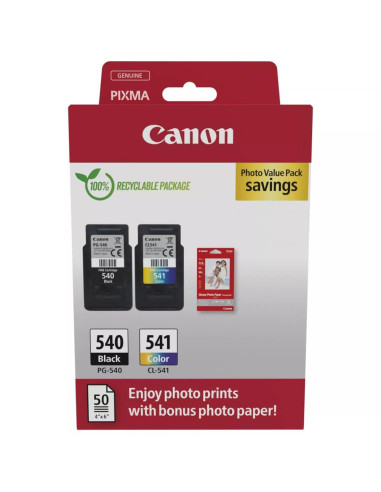 Cartucho tinta canon pg 540 + cl 541 + papel fotografico