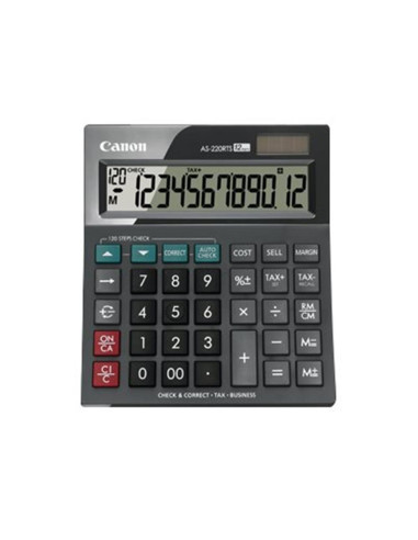 Calculadora canon sobremesa as - 220rts hb 12 digitos gris oscuro