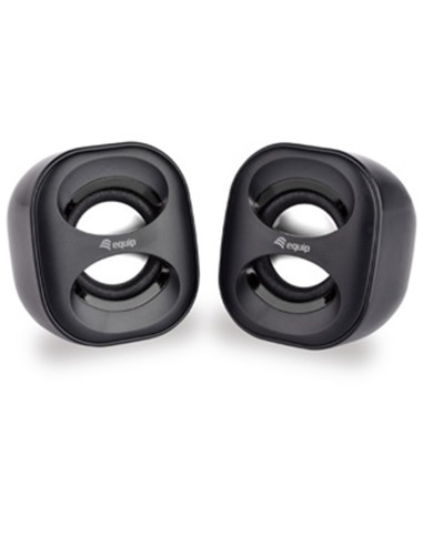 Altavoces 2.0 equip life mini 6w rms color negro jack 3.5 pulgadas alimetancion usb