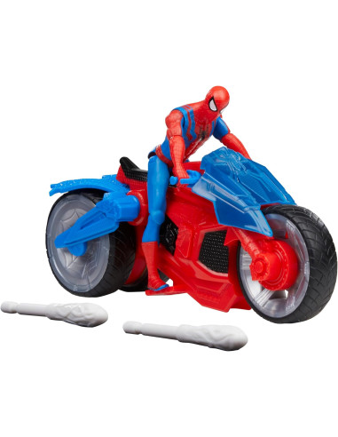 Figura hasbro marvel spider man moto arácnida