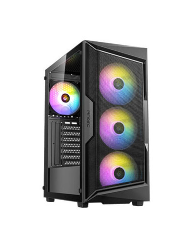 Caja ordenador gaming antex ax61 micro atx argb  cristal templado negro