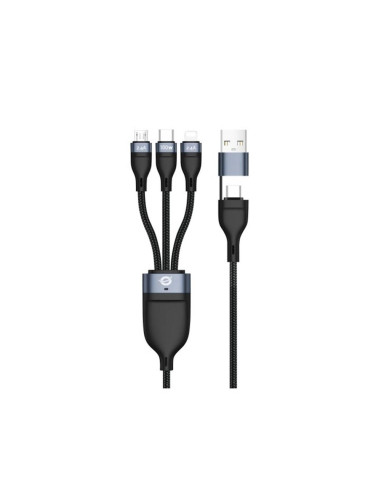 Cable usb 3in1 conceptronic 2m pd 3.0 100w 20v 5a 480mbps e - mark