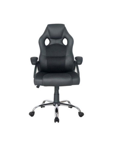 Silla de oficina equip 651016 negra respaldo acolchado ergonomica