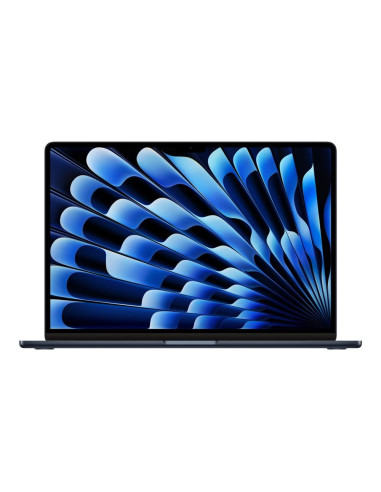 Portatil apple macbook air 15 midnight chip m3 8c 16gb ssd 256gb 15.3 pulgadas